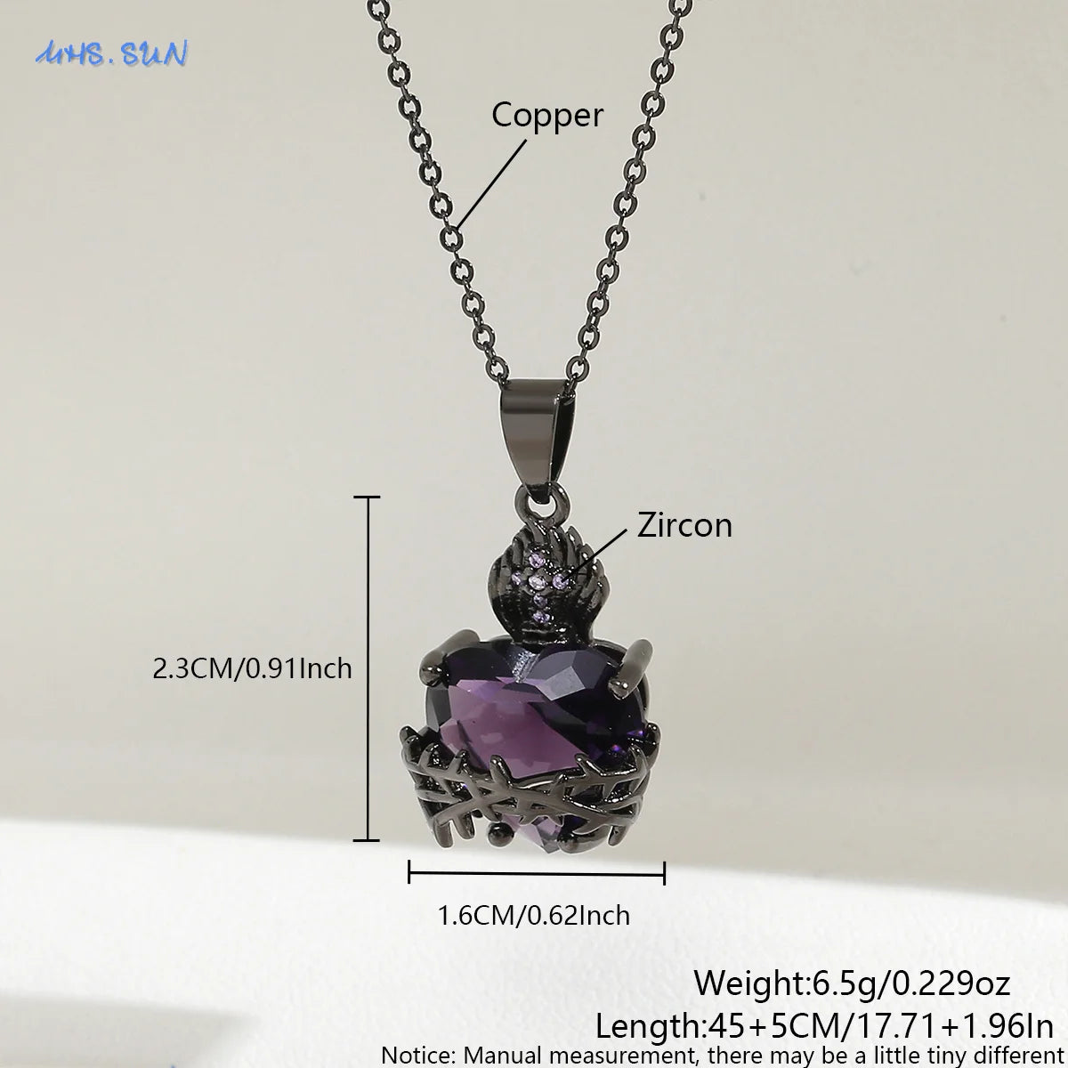 MHS.SUN Gold Plated Sacred Heart of Jesus Cross Necklace Red Zircon Religious Catholic Pendant Necklaces For Women Girls Jewelry