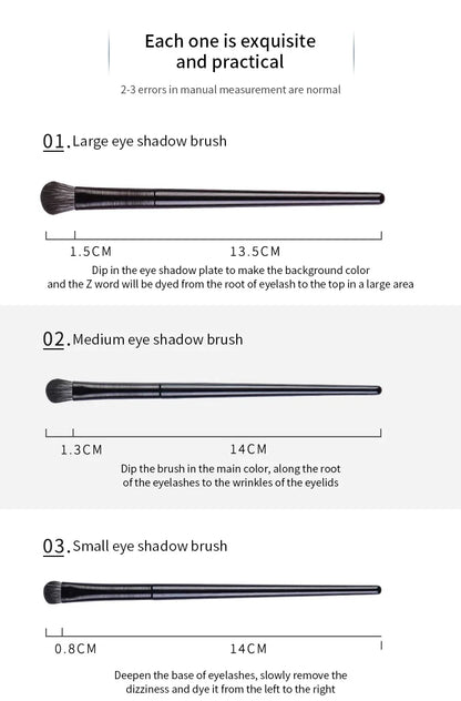 6PCS Eyes Makeup Brushes Set Professional Soft Contouring Eyeshadow Eyeliner Eyebrow Brush Women Facial Beauty Cosmetic Tool