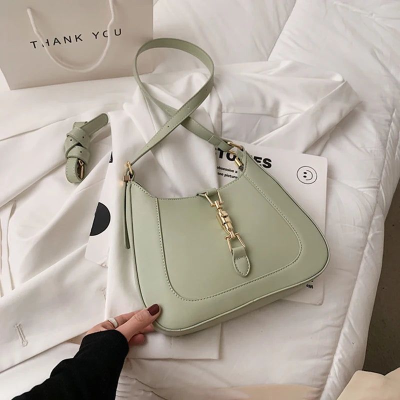 Top Quality Luxury Brand Purses and Handbags Designer Leather Shoulder Crossbody Bags for Women Dual Straps Underarm Sac A Main