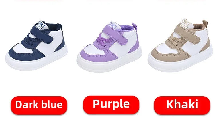 Fashion Kids Sneakers Spring Autumn High Top Breathable Casual Shoes Girls Non-slip Board Shoes Boys Outdoors Basketball Shoes