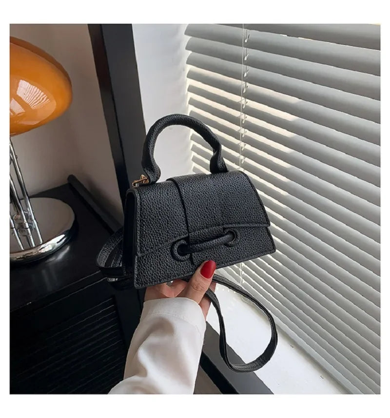 PU Leather Mini Crossbody Bag Womens Small Square Fashion Versatile Handbag Solid Color Simple Bag Compact Everyday Casual Purse
