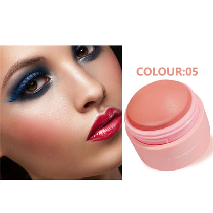 6 colors Waterproof Blush Cream - Long-Lasting, Multi-Use Makeup for Women