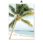 Wall Art Canvas Painting Nordic Palm Tree Sea Beach Flower Bird Seascape Posters and Prints Wall Pictures for Living Room Decor