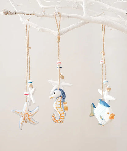 Seahorse/Fish/Star for Nautical Home Decoration Wall Hanging Ornament Statue Beach Theme Decor