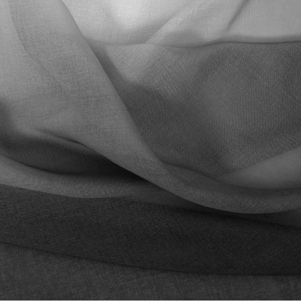 Blackout Curtains for Bedroom Faux Grommet Light Filtering Semi Sheer Gradient Window Curtain for Living Room Heat Blocking