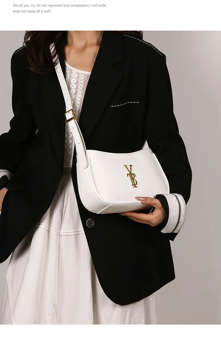 Luxury Underarm Bag for Women, Minimalist Designer Shoulder Purse, Fashionable Crossbody Bag, High-End Aesthetic & Versatile