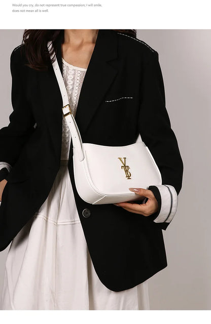 Luxury Underarm Bag for Women, Minimalist Designer Shoulder Purse, Fashionable Crossbody Bag, High-End Aesthetic & Versatile