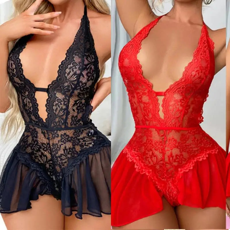 Erotic Hot Sexy Costume Wedding Erotic Underwear Open Crotch Bra Lace Women Babydoll Dress Dirty Women Sexy Lingerie Sex Clothes