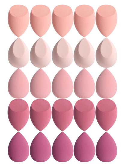25 Beauty Eggs (Makeup Sponges), Foundation Make-Up Mixed Beauty Sponges, Liquid, Cream and Powder Flawless, Multi-Color Makeup