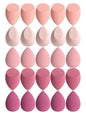 25 Beauty Eggs (Makeup Sponges), Foundation Make-Up Mixed Beauty Sponges, Liquid, Cream and Powder Flawless, Multi-Color Makeup
