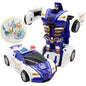 Kids Toys One-key Deformation Car  Automatic Transform Robot Diecasts Toy Funny Mini 2 In 1 Plastic Model Car Amazing Gifts Boys