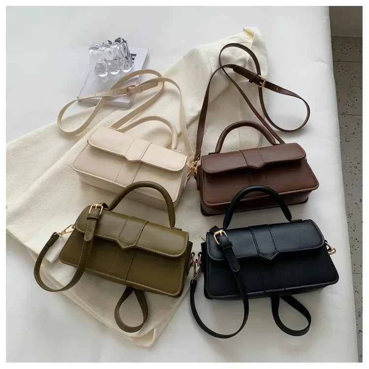 Pu Leather Shoulder Bag for Women Handbag  Fashion Crossbody Bags Vintage Underarm Bag Square Satchel Сумка Женская 2025 Тренд