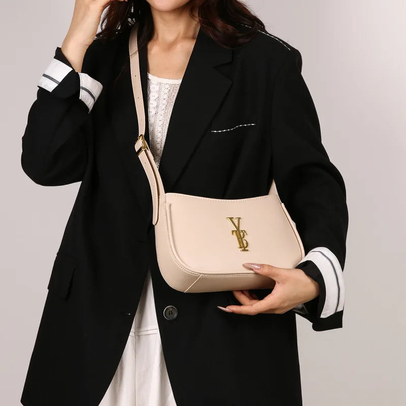 Luxury Underarm Bag for Women, Minimalist Designer Shoulder Purse, Fashionable Crossbody Bag, High-End Aesthetic & Versatile