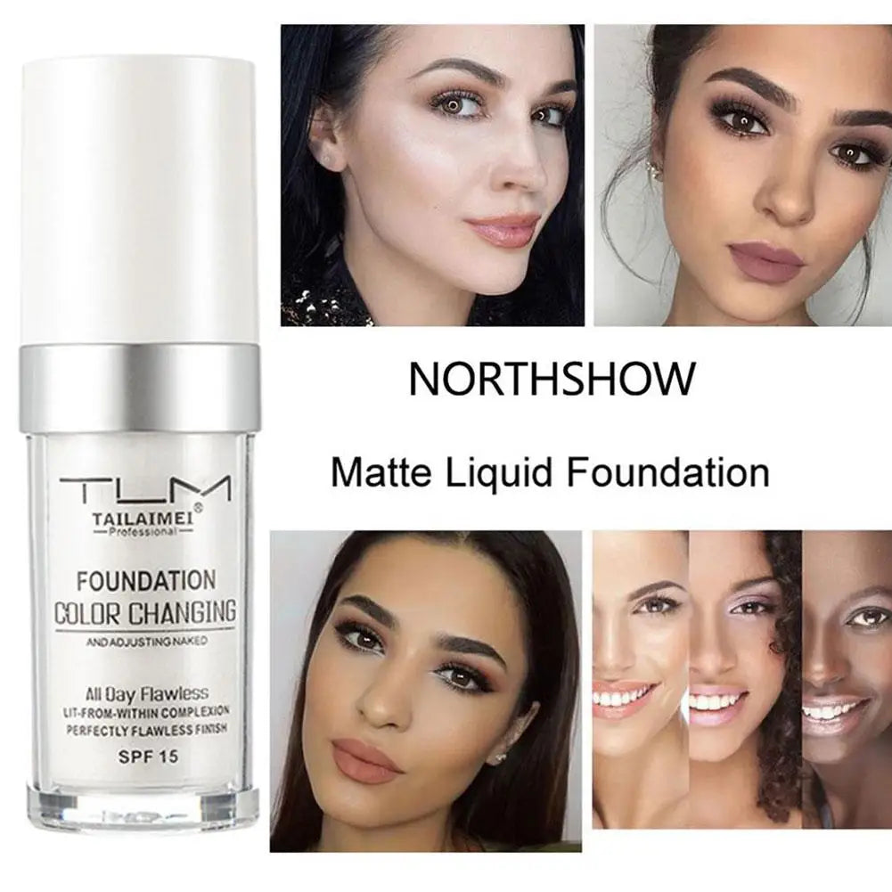 Women Foundation Magic Color Changing Foundation Liquid Soft Matte Long Lasting Hydrating Makeup Base makeup