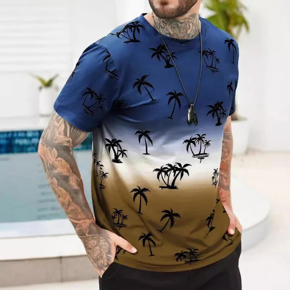 Daily Casual Fashion T-Shirt For Men Graphic 3D Printing T-shirts Casual Short Sleeve Tees Oversized Men’s Clothing Tops Summer