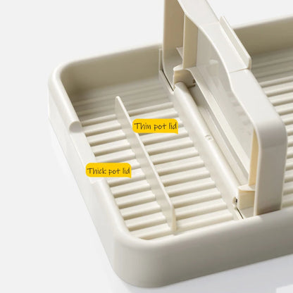 Kitchen Lid Storage Rack, Foldable, Saves Kitchen Storage Space, Suitable For Storing Various Cooking Utensils