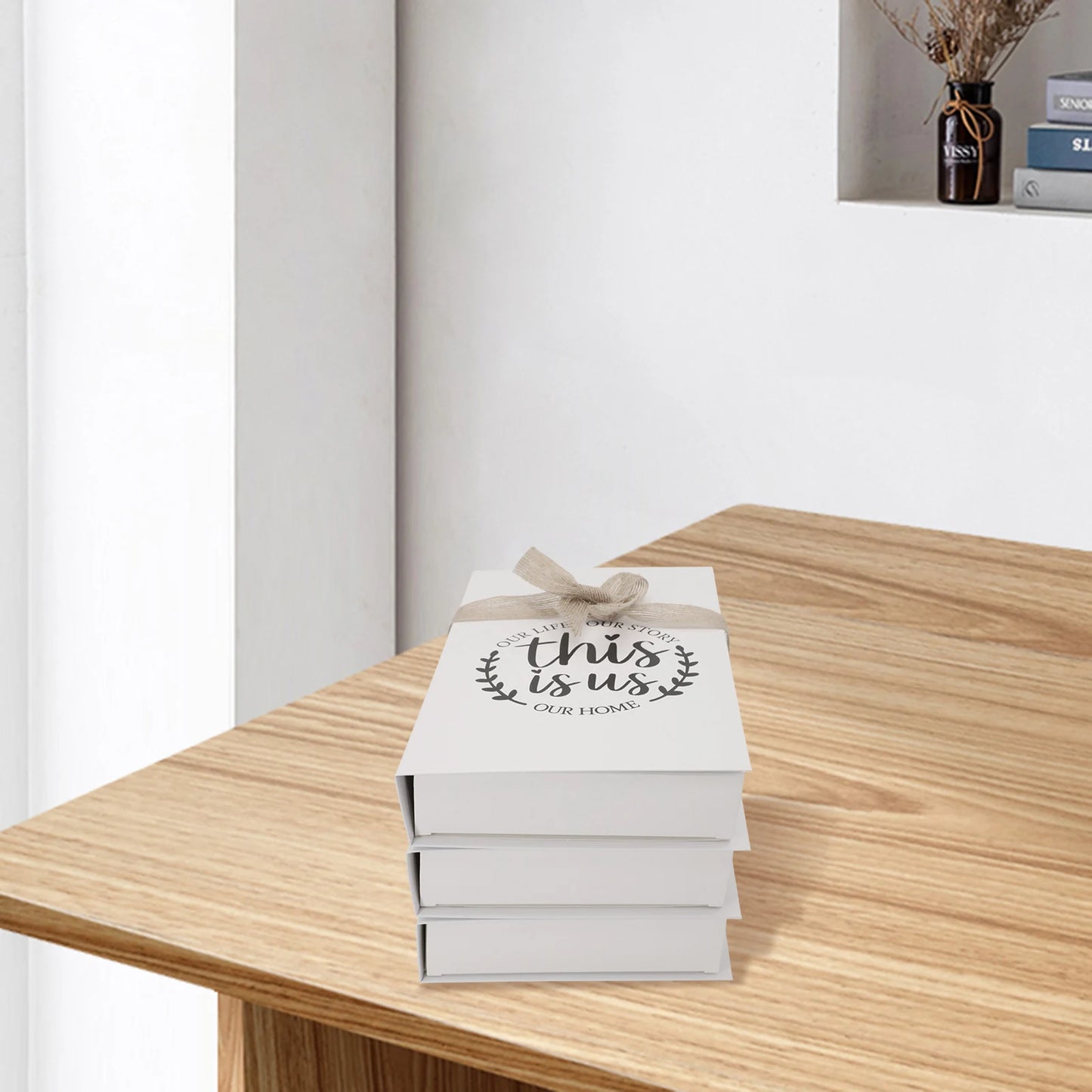 Decorative Book Stacks Folding Simulation Books Farmhouse Style Decor Charming Bookshelf Decoration Bookshelf Decor