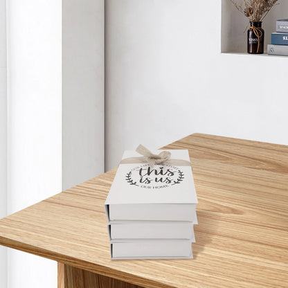 Decorative Book Stacks Folding Simulation Books Farmhouse Style Decor Charming Bookshelf Decoration Bookshelf Decor