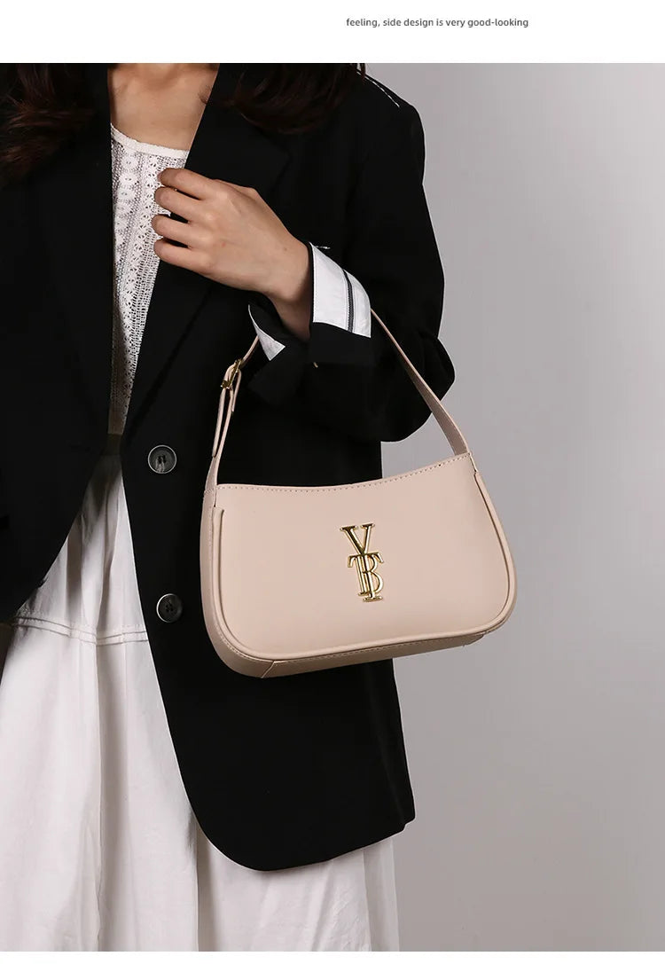 Luxury Underarm Bag for Women, Minimalist Designer Shoulder Purse, Fashionable Crossbody Bag, High-End Aesthetic & Versatile