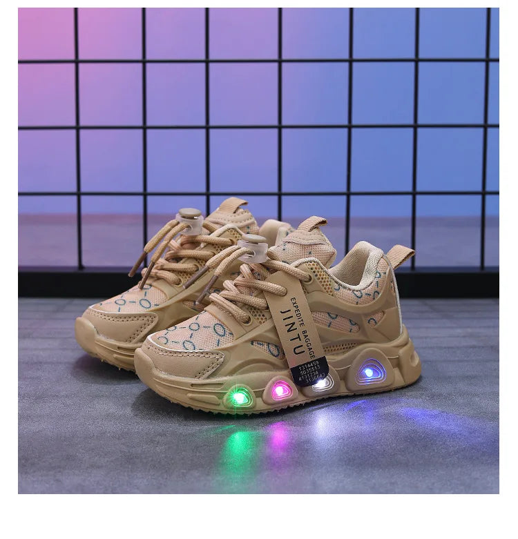 Kids Sneakers 2025 Spring New Girl Sneakers1-6years Old Casual LED Kid Shoes Fashion Girls' Shoes Designer Shoes Tenis De Mujer