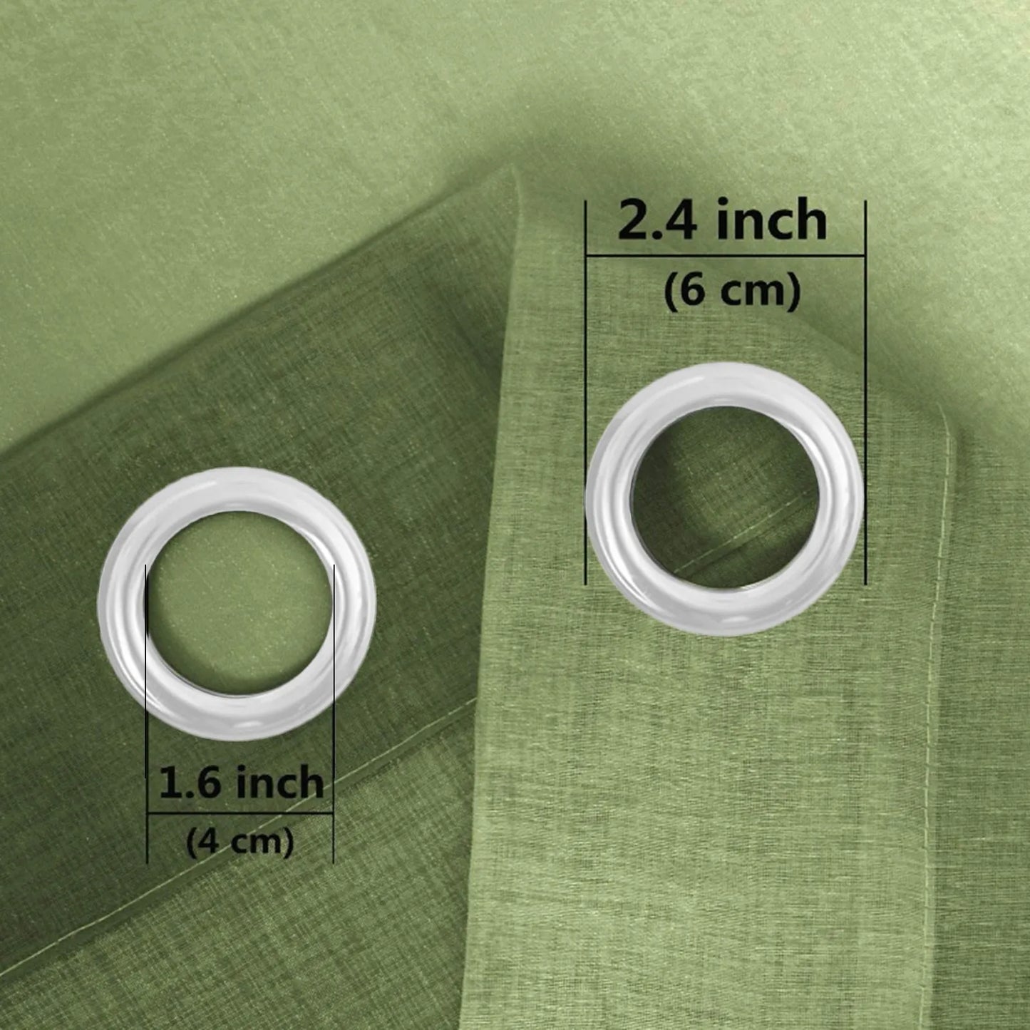 Blackout Curtains for Bedroom Faux Grommet Light Filtering Semi Sheer Gradient Window Curtain for Living Room Heat Blocking