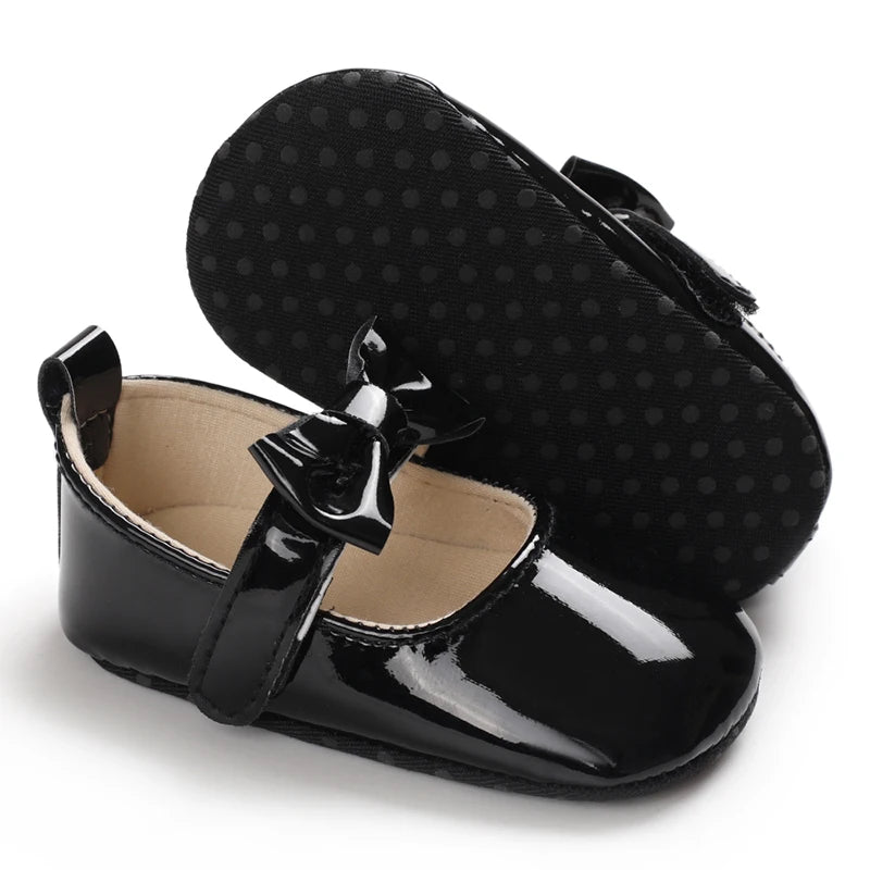 Black British Retro Princess Shoes For Spring And Autumn 0-18 Months Baby Shoes With Soft Soles And Non Slip Baby Walking Shoes