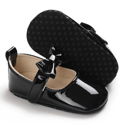 Black British Retro Princess Shoes For Spring And Autumn 0-18 Months Baby Shoes With Soft Soles And Non Slip Baby Walking Shoes