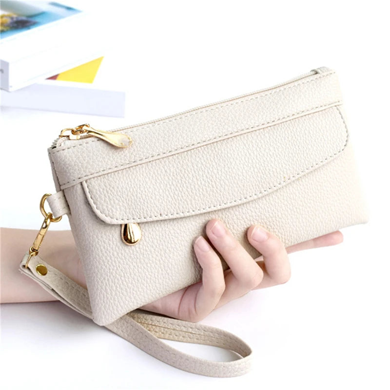 Women's Portable Fashion Wallet Pu Leather Hangbag Female Purses Coin Pocket Waterproof Phone For Ladies Bag