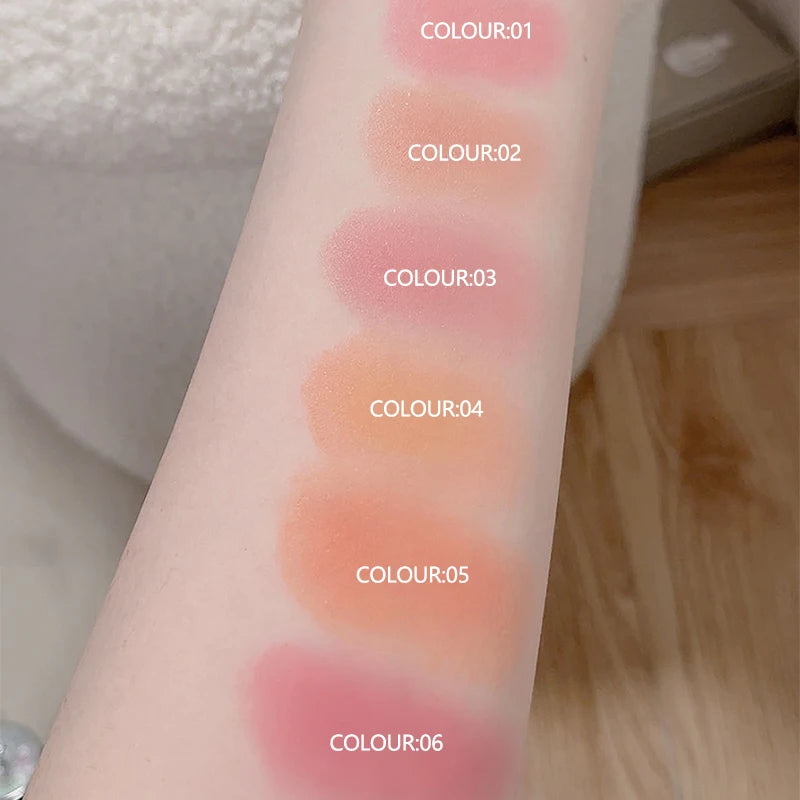 6 colors Waterproof Blush Cream - Long-Lasting, Multi-Use Makeup for Women
