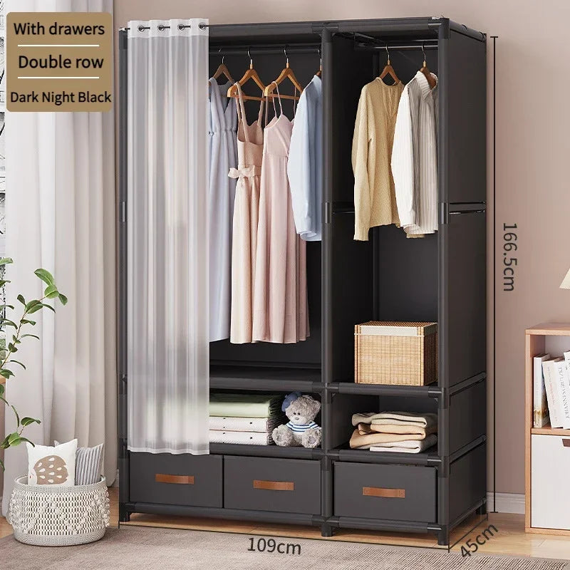 Floor-Standing Simple Wardrobes Home Large Capacity Durable Clothes Cabinet Dustproof And Economical Wardrobe Bedroom Furniture