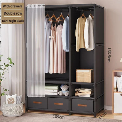 Floor-Standing Simple Wardrobes Home Large Capacity Durable Clothes Cabinet Dustproof And Economical Wardrobe Bedroom Furniture