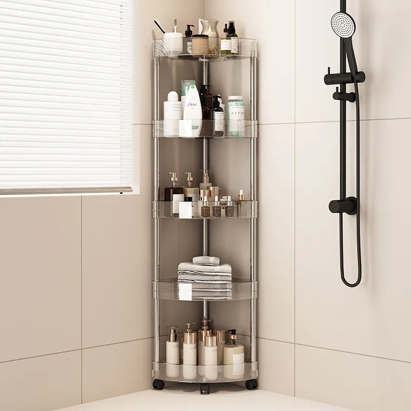 Shelf Trolley Bathroom Organizer Shelves Kitchen Home Large Capacity Storage Rack Acryl Cart Corner Cosmetic