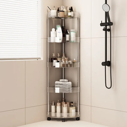 Shelf Trolley Bathroom Organizer Shelves Kitchen Home Large Capacity Storage Rack Acryl Cart Corner Cosmetic