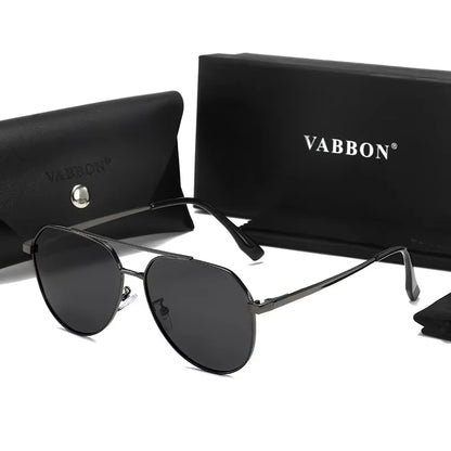 Polarized Sunglasses For Men Large Metal Frame Sun Protection And UV Protection Sunglasses Aviator Sunglasses Frog Mirro 9542