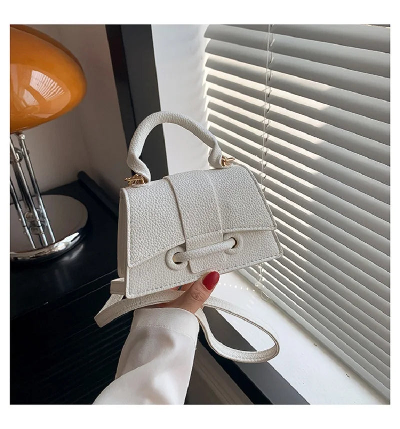 PU Leather Mini Crossbody Bag Womens Small Square Fashion Versatile Handbag Solid Color Simple Bag Compact Everyday Casual Purse