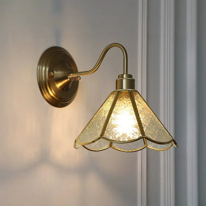 Bedroom headboard Tiffany living room background wall light light luxury Nordic American retro corridor corridor all copper wall