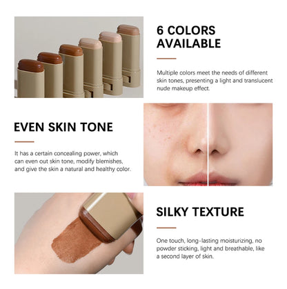 Skin Tint Stick Waterproof Nourishing Solid Tinted Serum Foundation Skin Tint Balm Face Tinted Face Contour Stick Makeup