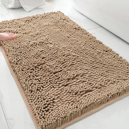 Bathroom mat chenille absorbent carpet bathroom bathtub room living room door bathroom absorbent pad