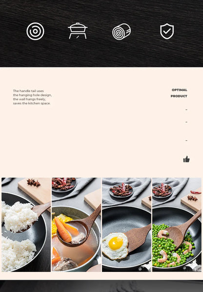 Kitchen Utensils Set Non-Stick  Cookware for Kitchen Wooden Handle Soup spoon spatula Rice spoon shovel Kitchen Accessories