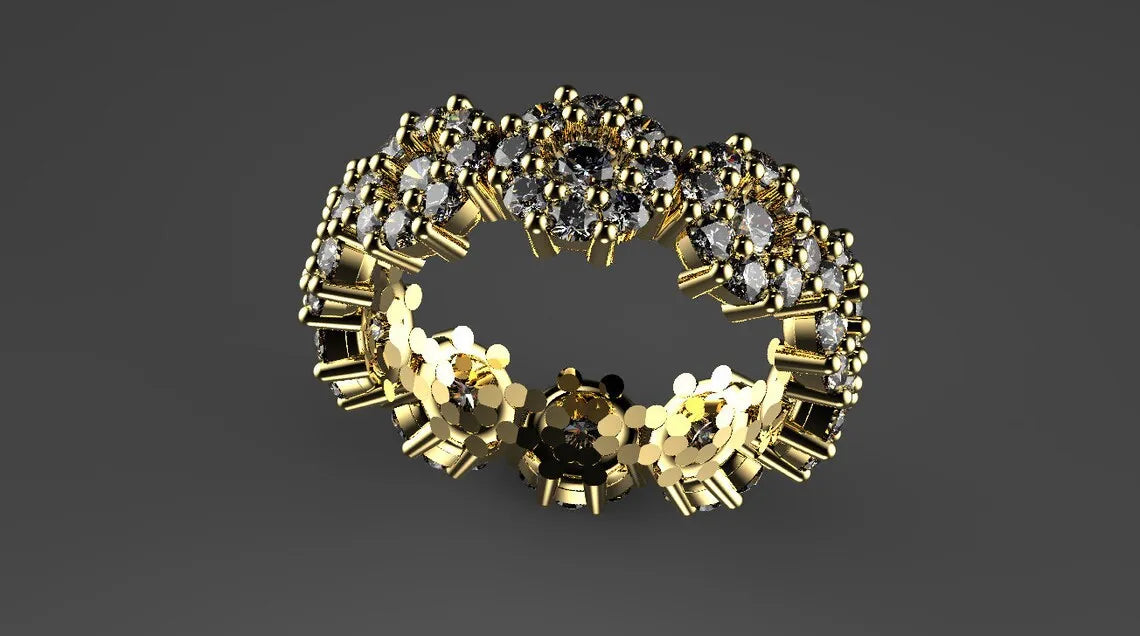 Luxury Female Charm White Zircon Ring Yellow Gold Color Rings For Women Crystal Stone Engagemen Jewelry