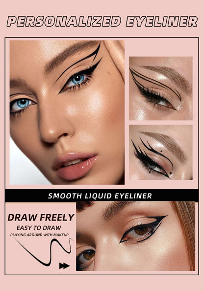 2023 Women 1 Pcs Eyeliner Liquid Pen Waterproof Long Lasting Quick Drying Smooth Makeup Beauty Matte Eyeliner Stamp Eye Pencil
