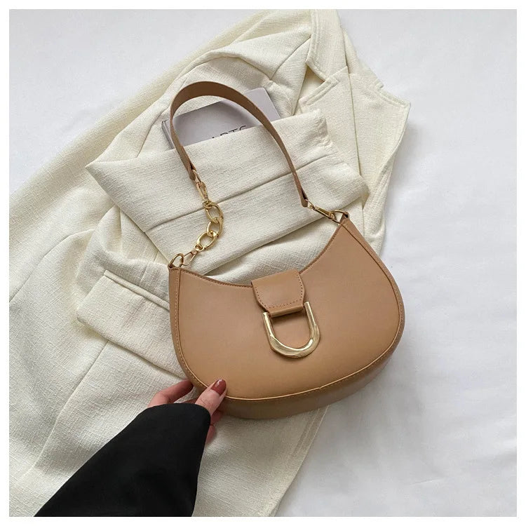 Trendy Pu Leather Shoulder Bag for Women Stylish Underarm Purse with Zipper Closure, Elegant Design Perfect for Everyday Use