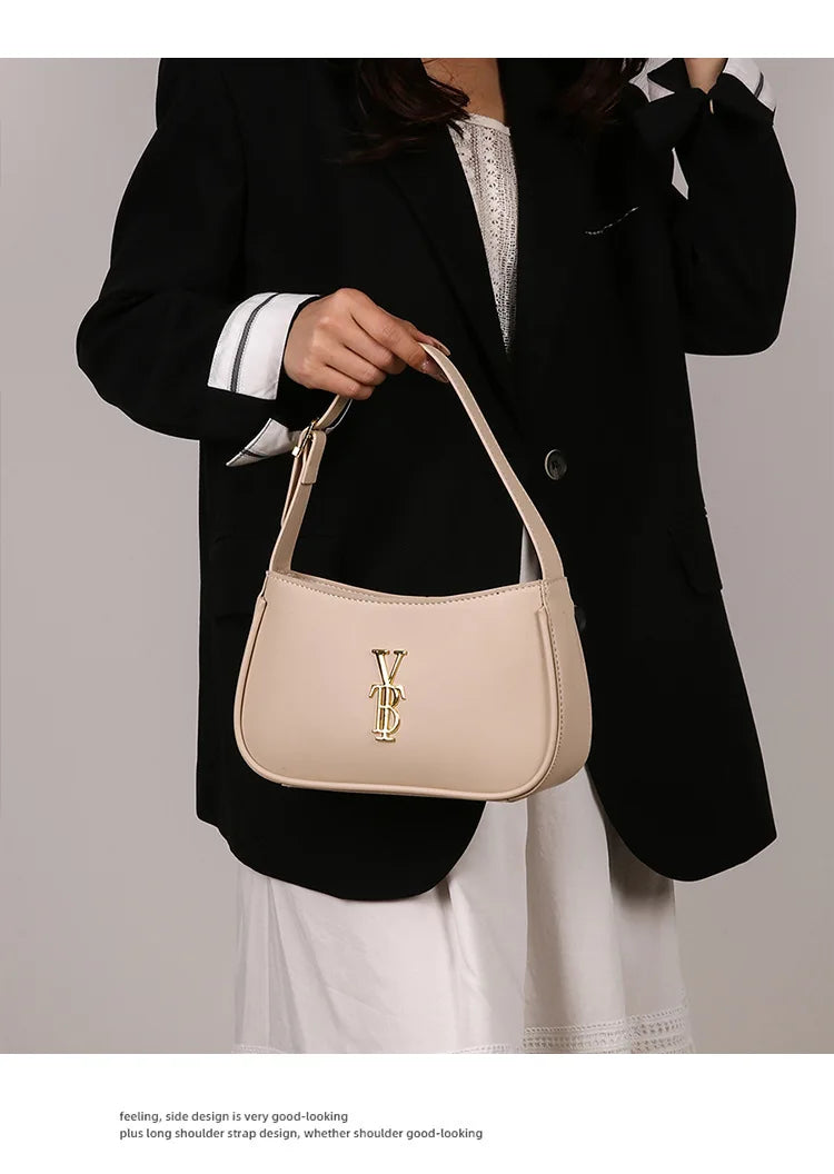 Luxury Underarm Bag for Women, Minimalist Designer Shoulder Purse, Fashionable Crossbody Bag, High-End Aesthetic & Versatile