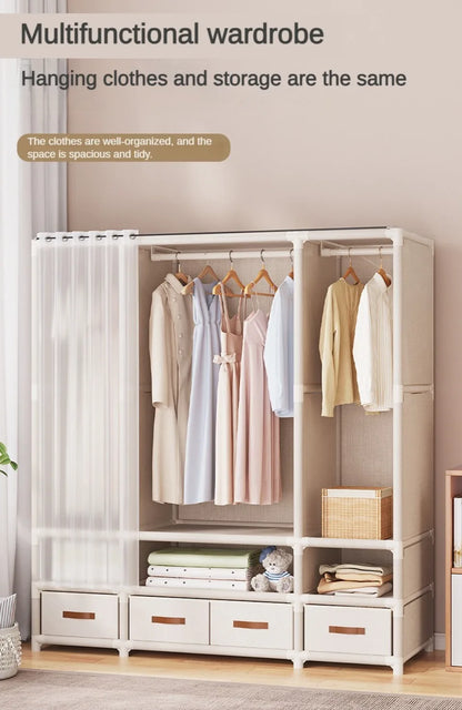 Floor-Standing Simple Wardrobes Home Large Capacity Durable Clothes Cabinet Dustproof And Economical Wardrobe Bedroom Furniture