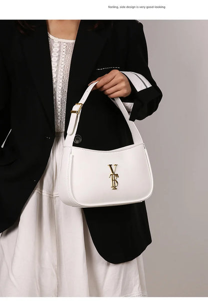 Luxury Underarm Bag for Women, Minimalist Designer Shoulder Purse, Fashionable Crossbody Bag, High-End Aesthetic & Versatile