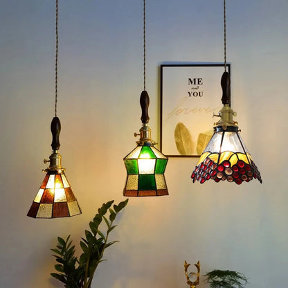 Bedroom headboard Tiffany living room background wall light light luxury Nordic American retro corridor corridor all copper wall