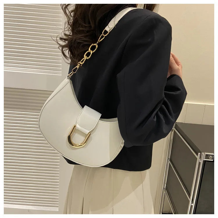 Trendy Pu Leather Shoulder Bag for Women Stylish Underarm Purse with Zipper Closure, Elegant Design Perfect for Everyday Use