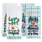 4/6Pcs Kitchen Towels Microfiber Camping Dish Towels 60x40cm Camper Hand Towels with Funny Sayings for Kitchen Bathroom Home