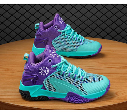 Kids Basketball Shoes Boys Sneakers Non-slip Child Trainer Basket Shoes Outdoor Leather Children Sport Shoes