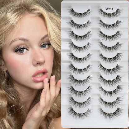 Fake Eyelashes 3/10 Pairs Natural Long 3D Mink Lashes Curly Eyelash Extension Makeup faux Cils Handmade False Lashes maquiagem